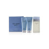 Light Blue Coffret:Eau De Toilette Spray 100ml/3.3oz + Body Cream 100ml/3.3oz + B &amp; S Gel 100ml/3.3oz  3pcs