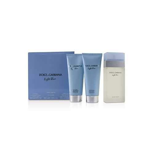 Light Blue Coffret:Eau De Toilette Spray 100ml/3.3oz + Body Cream 100ml/3.3oz + B & S Gel 100ml/3.3oz  3pcs