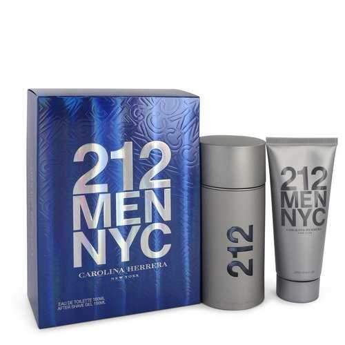 212 by Carolina Herrera Gift Set -- 3.3 oz Eau De Toilette Spray + 3.3 oz After Shave Gel (Men)