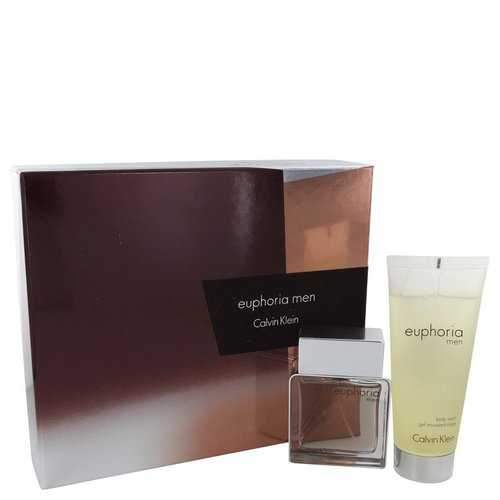 Euphoria by Calvin Klein Gift Set -- 1.7 oz Eau De Toilette Spray + 3.4 oz Shower Gel (Men)