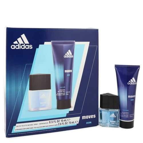 Adidas Moves by Adidas Gift Set -- .5 oz Eau De Toilette Spray + 2.5 oz Hair & Body Wash (Men)