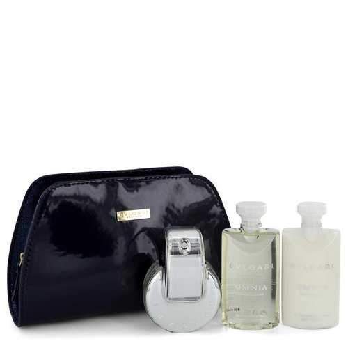 OMNIA CRYSTALLINE by Bvlgari Gift Set -- 2.2 oz Eau De Toilette Spray + 2.5 oz Body Lotion + 2.5 oz Shower Gel + Toiletry Bag (Women)