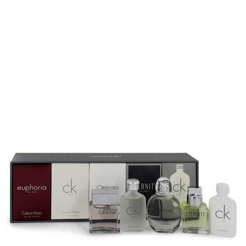 Euphoria by Calvin Klein Gift Set -- Deluxe Travel Mini Set Includes Euphoria CK One Obsessed Eternity and CK All (Men)
